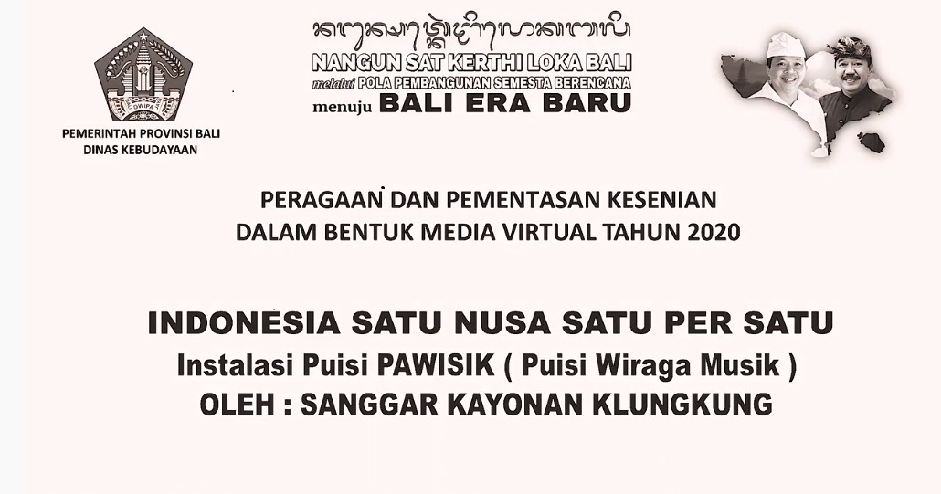 DISBUD PROV. BALI : INDONESIA SATU NUSA SATU PER SATU OLEH SANGGAR KAYONAN