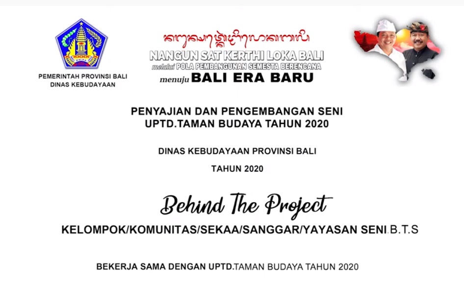 UPTD. TAMAN BUDAYA : BEHIND THE PROJECT OLEH KOMUNITAS B.T.S