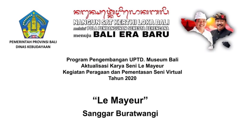 UPTD. MUSEUM BALI : TEATER TARI LE MAYEUR OLEH SANGGAR BURATWANGI
