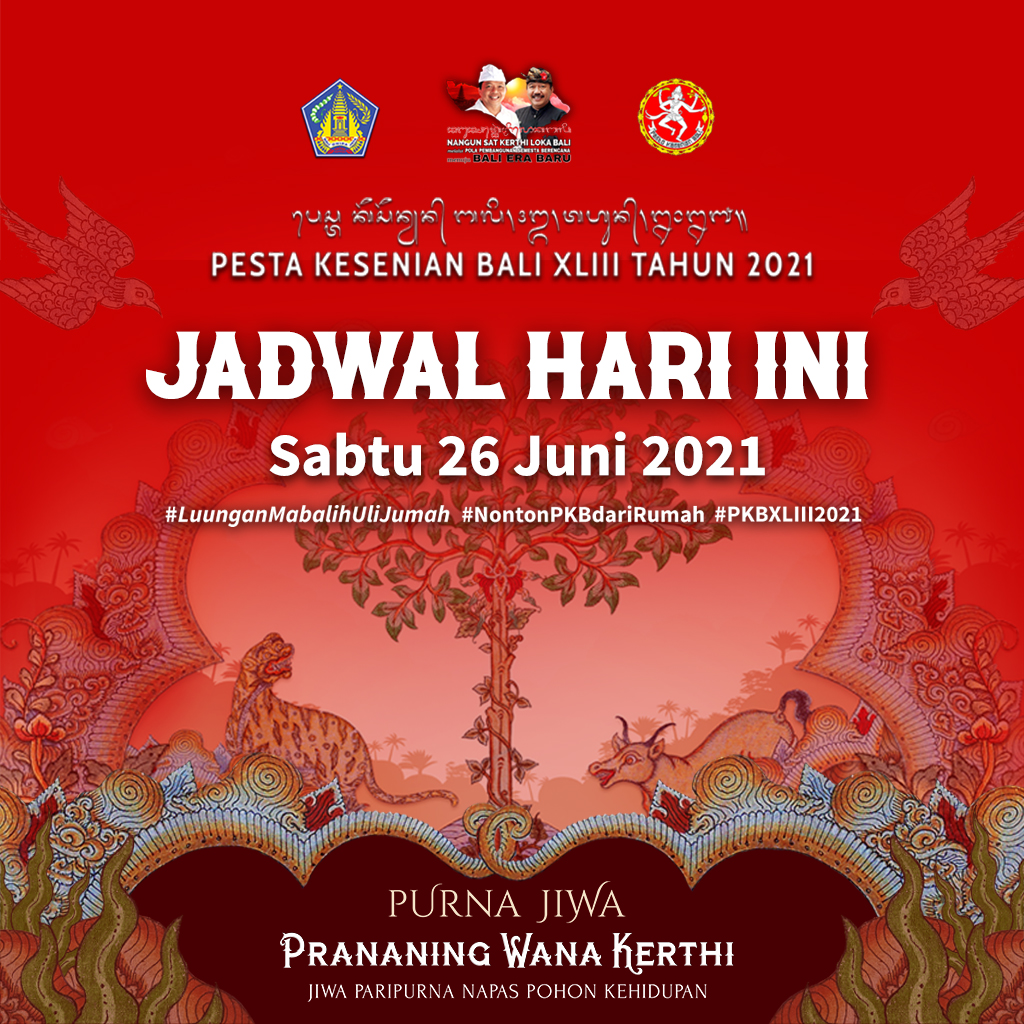 Jadwal PKB XLIII Tahun 2021, Sabtu 26 Juni 2021