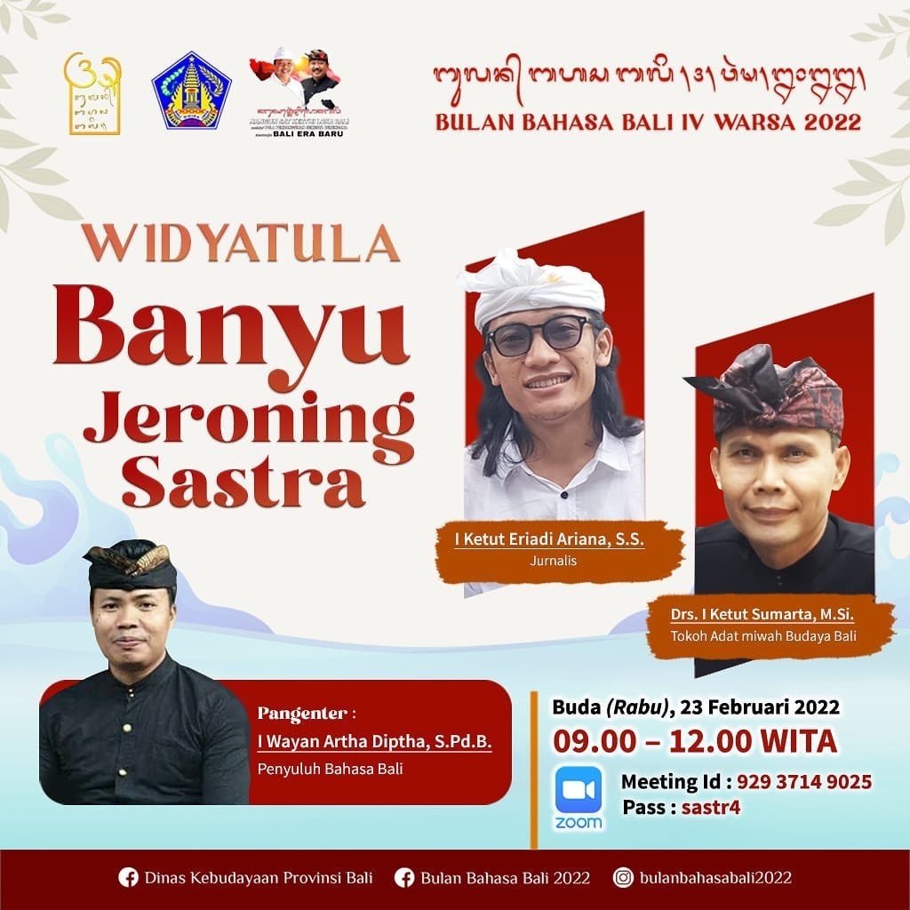 Widyatula Banyu Jeroning Sastra Bulan Bahasa Bali IV Warsa 2022