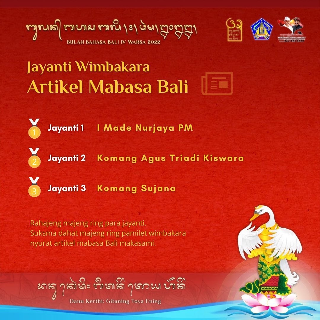 Jayanti Wimbakara Artikel Mabasa Bali