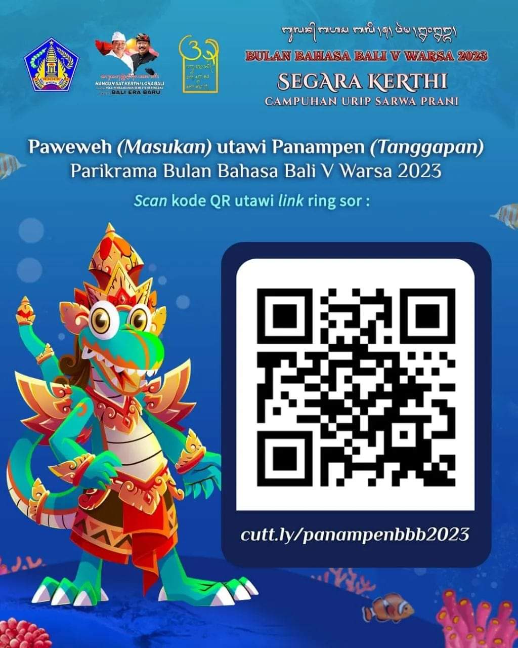 Paweweh (Masukan) utawi Panampen (Tanggapan) Parikrama Bulan Bahasa Bali V Warsa 2023