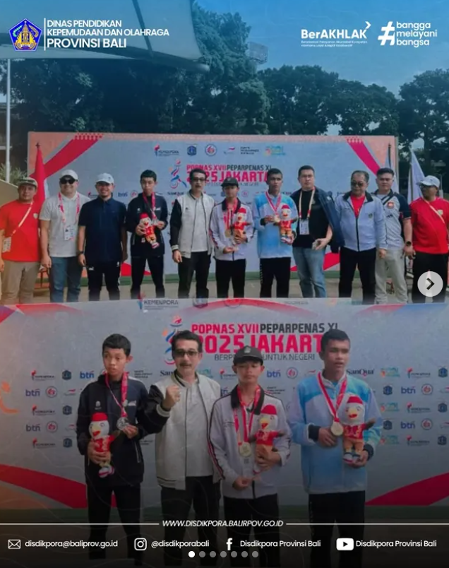 Selamat kepada Kontingen Bali POPNAS XVII dan PEPAPERNAS XII serta Perolehan Medali.