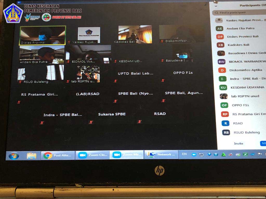 Peserta Virtual Pertemuan Optimalisasi Lab PCR
