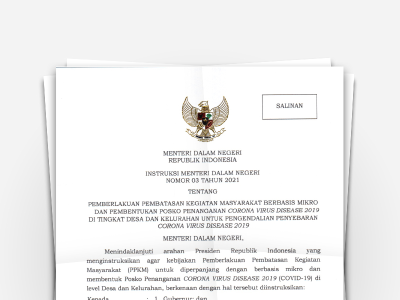 Instruksi Menteri Dalam Negeri Nomor 03 Tahun 2021