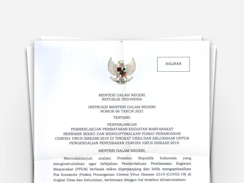 Instruksi Menteri Dalam Negeri Nomor 06 Tahun 2021