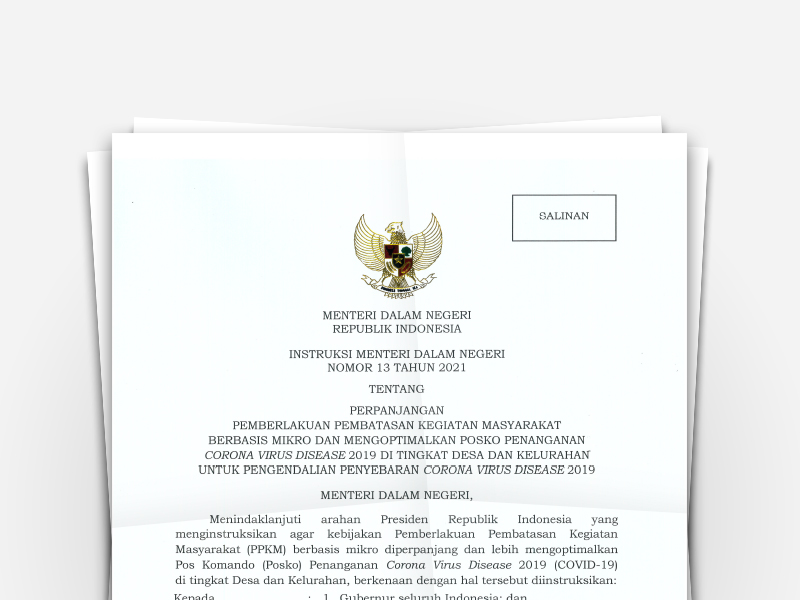 Instruksi Menteri Dalam Negeri Nomor 13 Tahun 2021