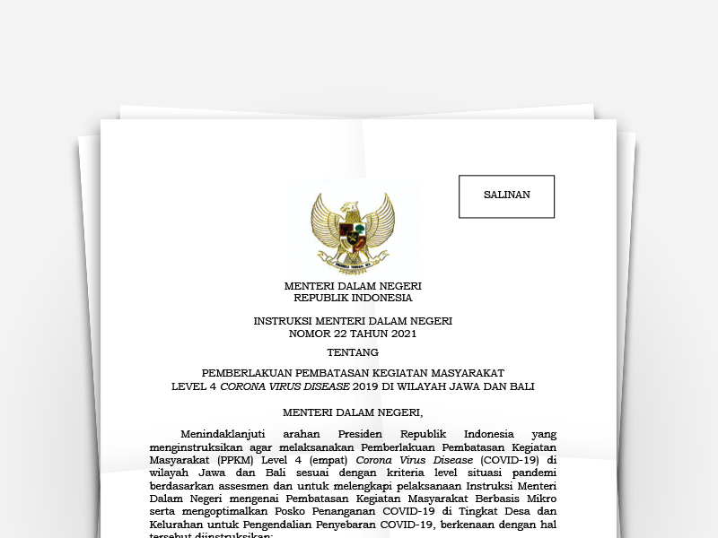 Instruksi Menteri Dalam Negeri Nomor 22 Tahun 2021