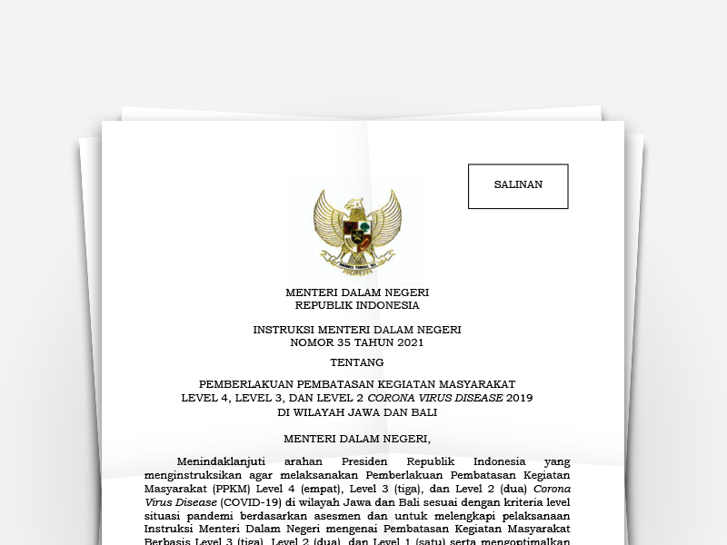 Instruksi Menteri Dalam Negeri Nomor 35 Tahun 2021