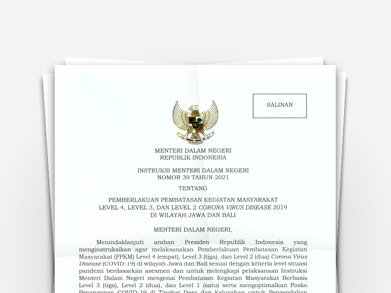 Instruksi Menteri Dalam Negeri Nomor 39 Tahun 2021