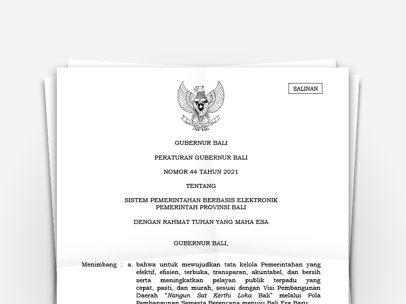 Peraturan Gubernur Nomor 44 Tahun 2021