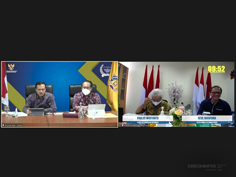 Pemprov Bali Ikuti Tahapan Terakhir dari Monev KI Pusat Tahun 2021