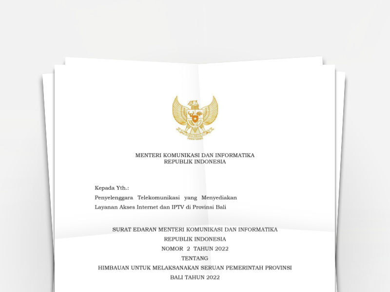 Surat Edaran Menteri Kominfo Nomor 2 Tahun 2022