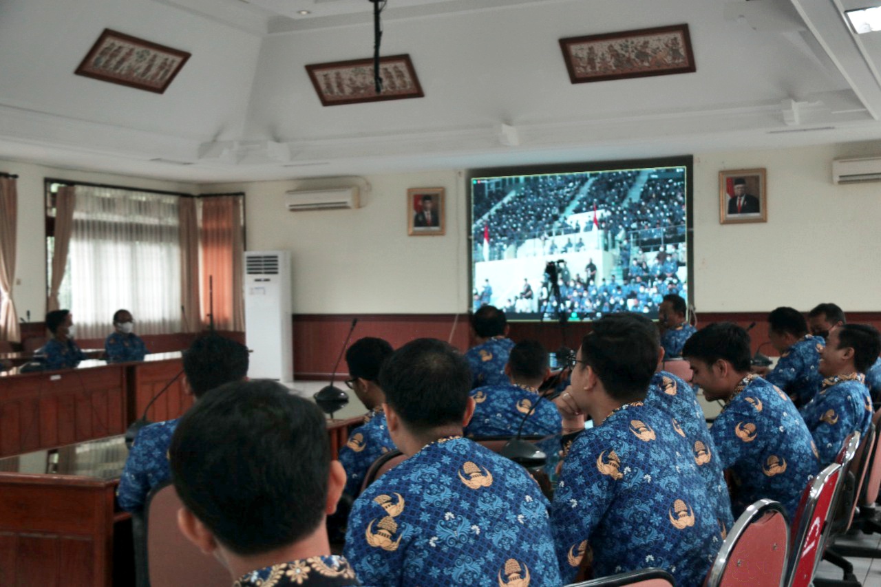 Diskominfos Ikuti Apel secara Virtual Dalam Rangka Hut ke 51 Korpri Tahun 2022