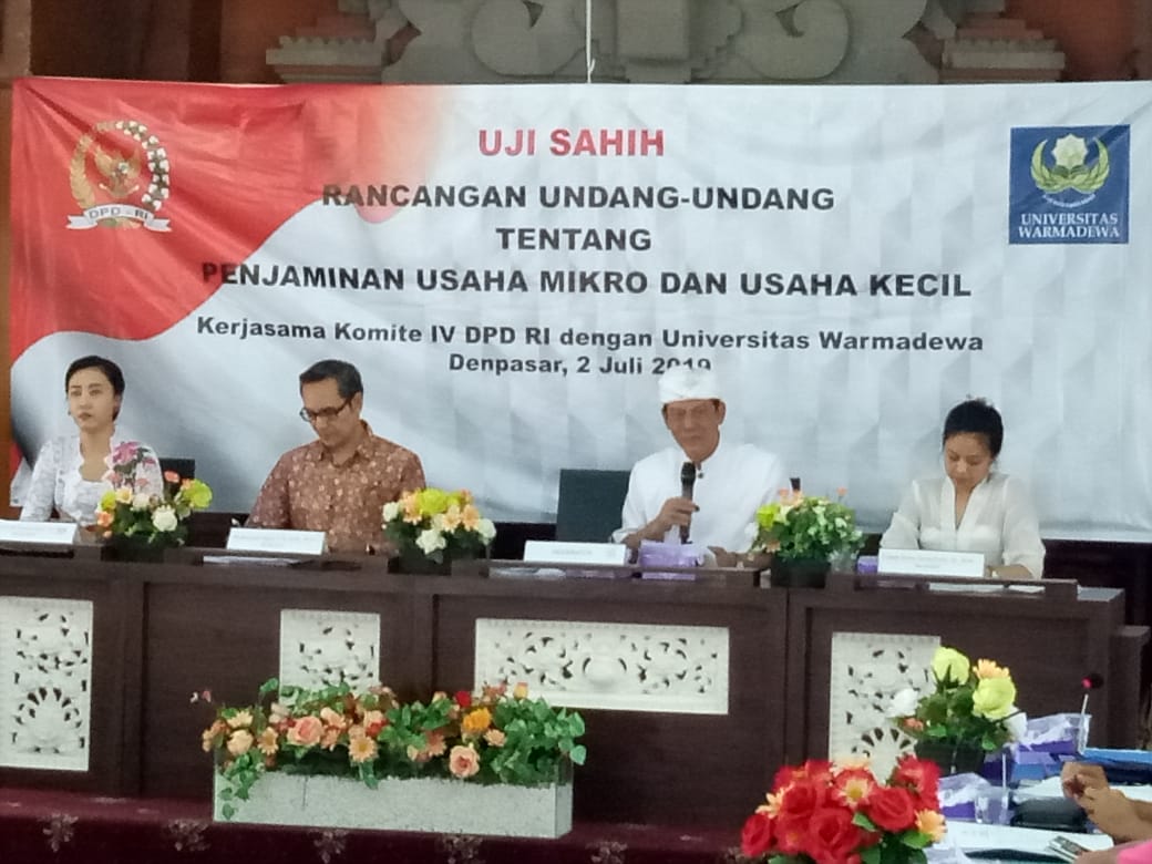 Uji Sahih Naskah Akademik dan Rancangan Undang-Undang  Tentang Penjaminan Usaha Mikro Dan Usaha Kecil