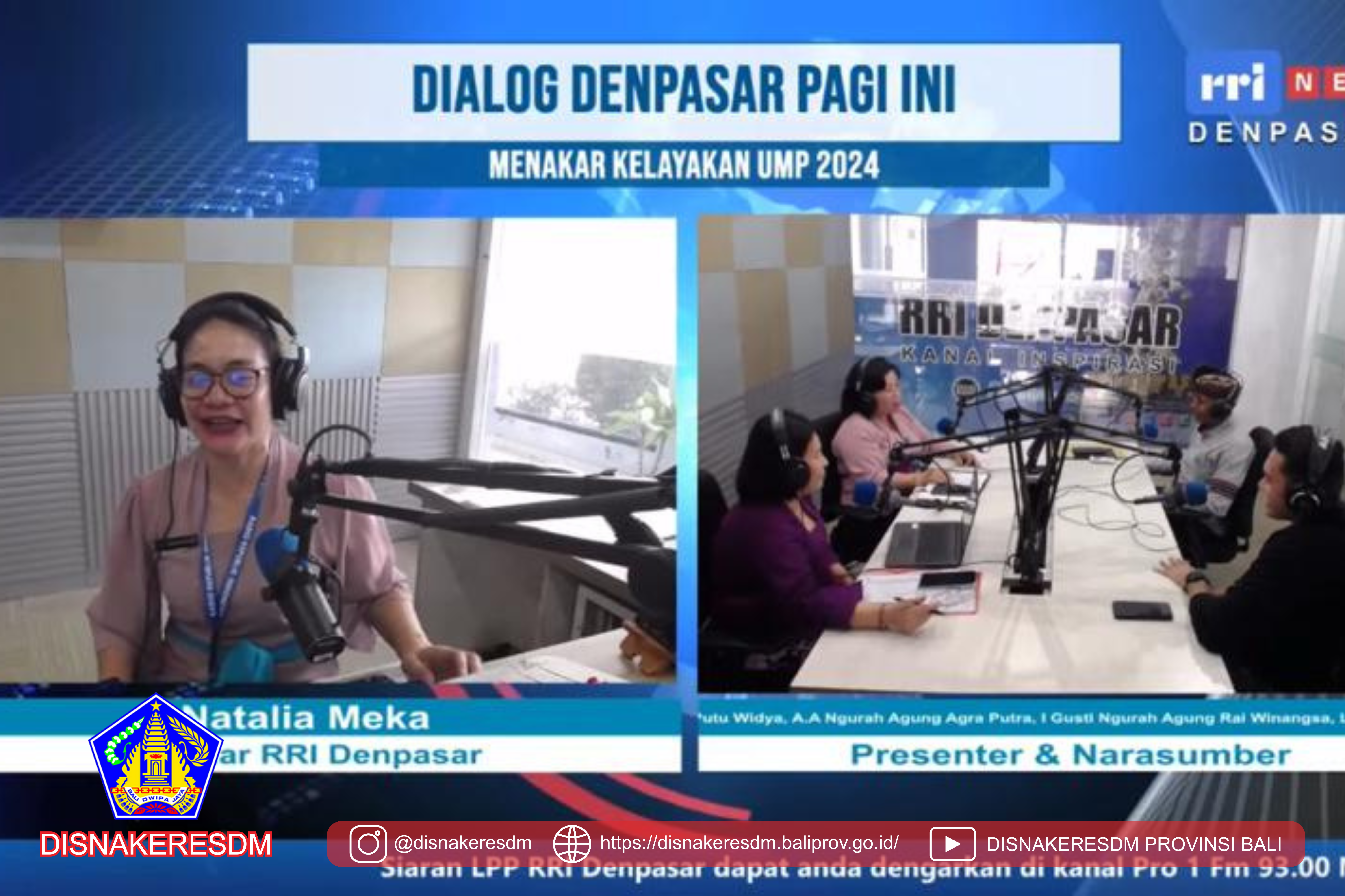 Program Dialog Denpasar Pagi Ini, Dengan Topik "Menakar Kelayakan UMP 2024"