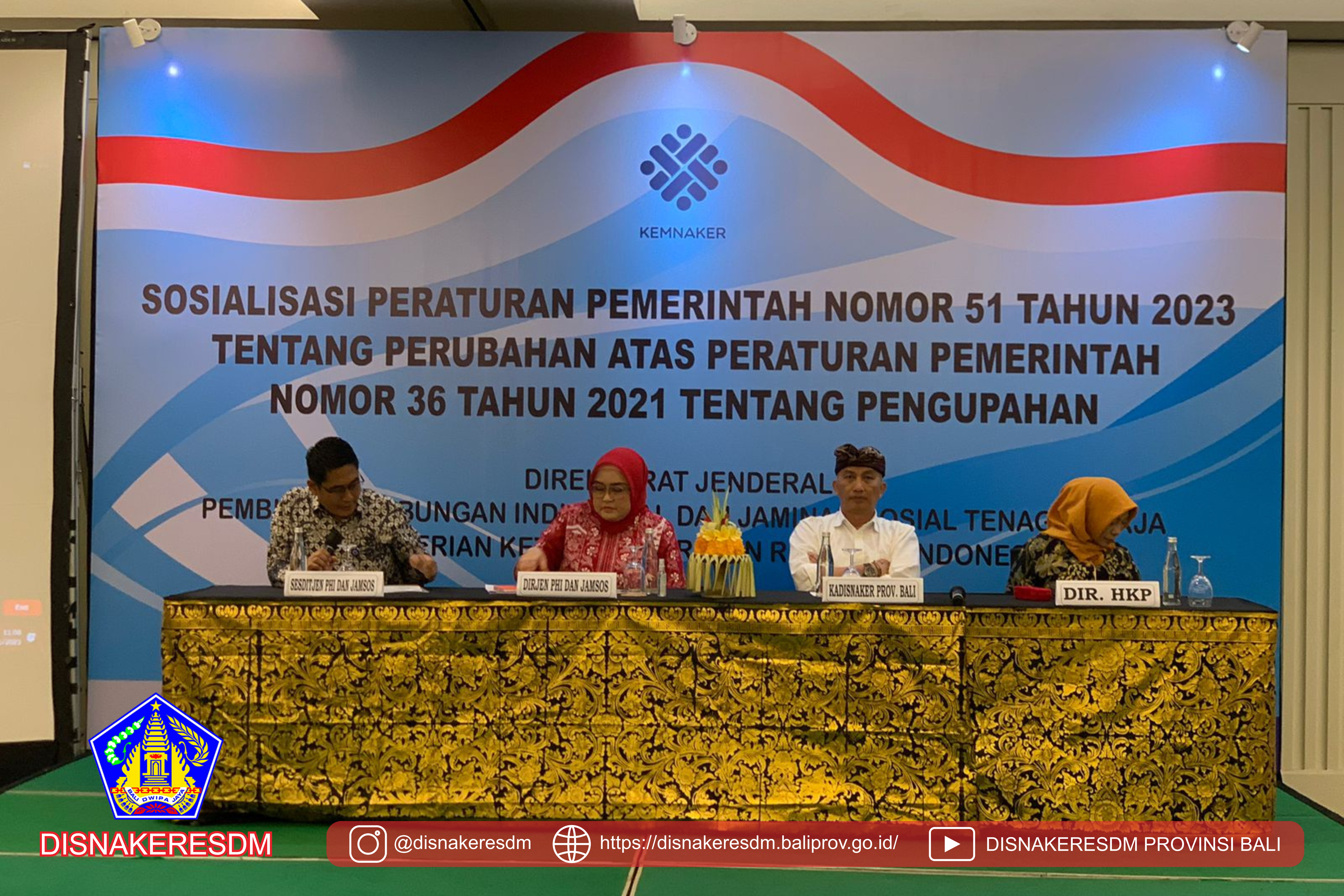 Sosialisasi Peraturan Pemerintah Nomor 51 Tahun 2023 Tentang Perubahan Atas Peraturan Pemerintah Nomor 36 Tahun 2021 Tentang Pengupahan