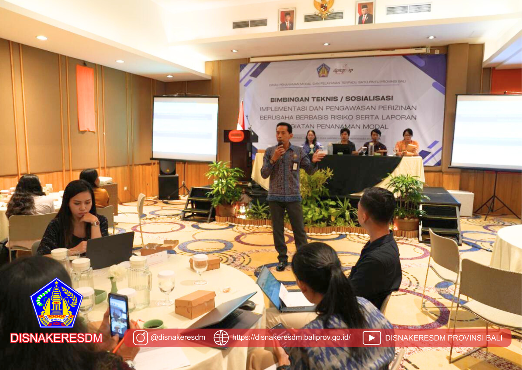 Acara Bimtek/Sosialisasi Implementasi Perijinan Berusaha Berbasis Resiko