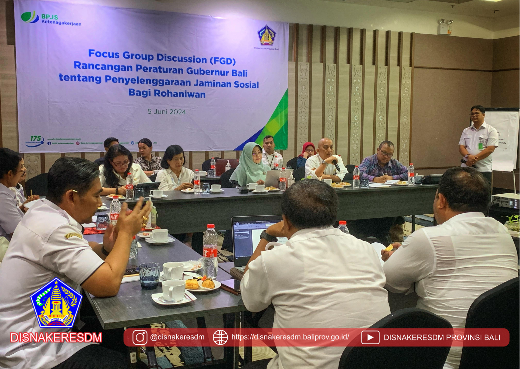 kegiatan Focus Group Discussion (FGD) Rancangan Peraturan Gubernur Bali tentang Penyelenggaraan Jaminan Sosial Bagi Rohaniwan