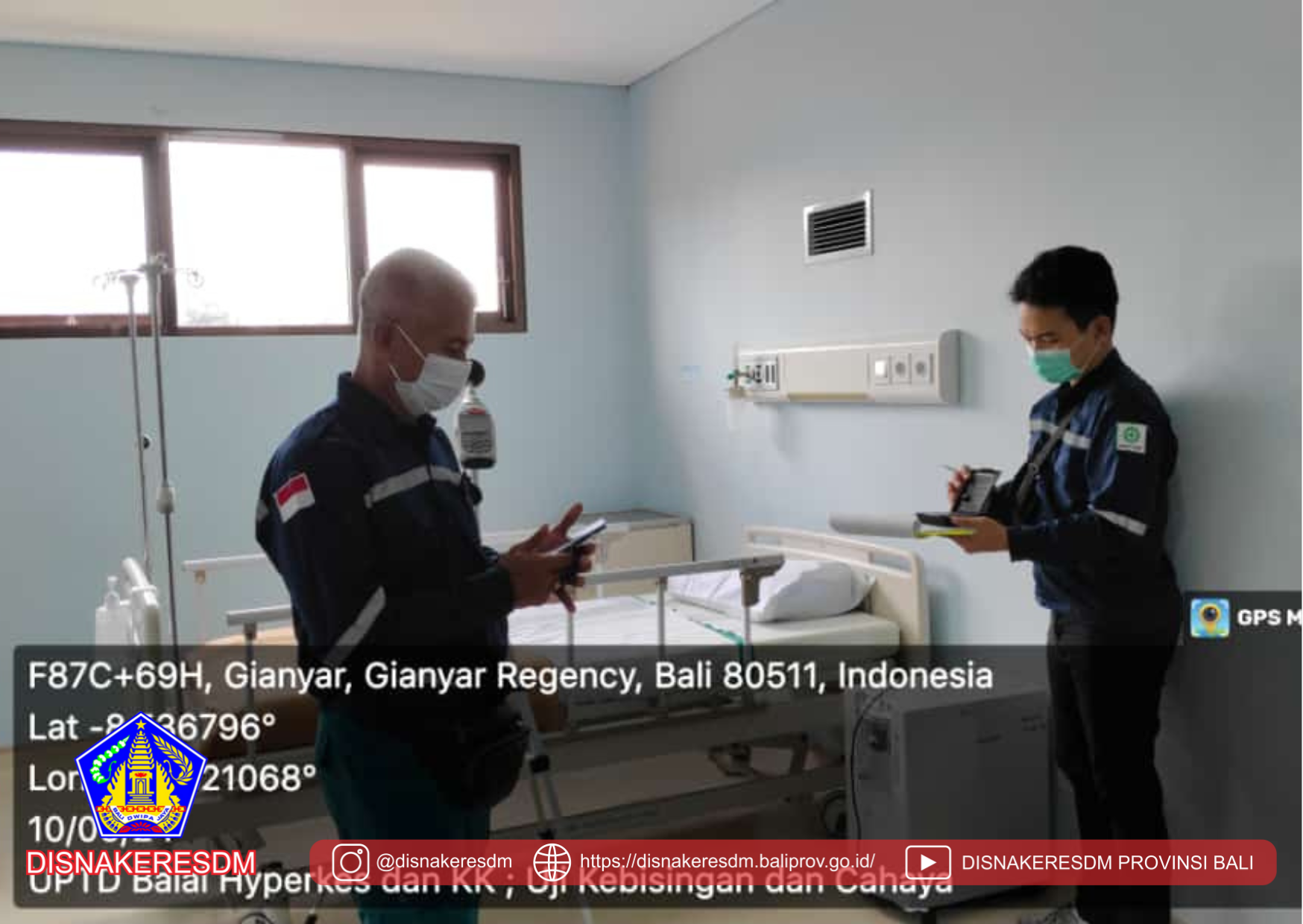 Tim UPTD Balai Hyperkes Dan KK Melakukan Pengujian Udara Faktor Fisika