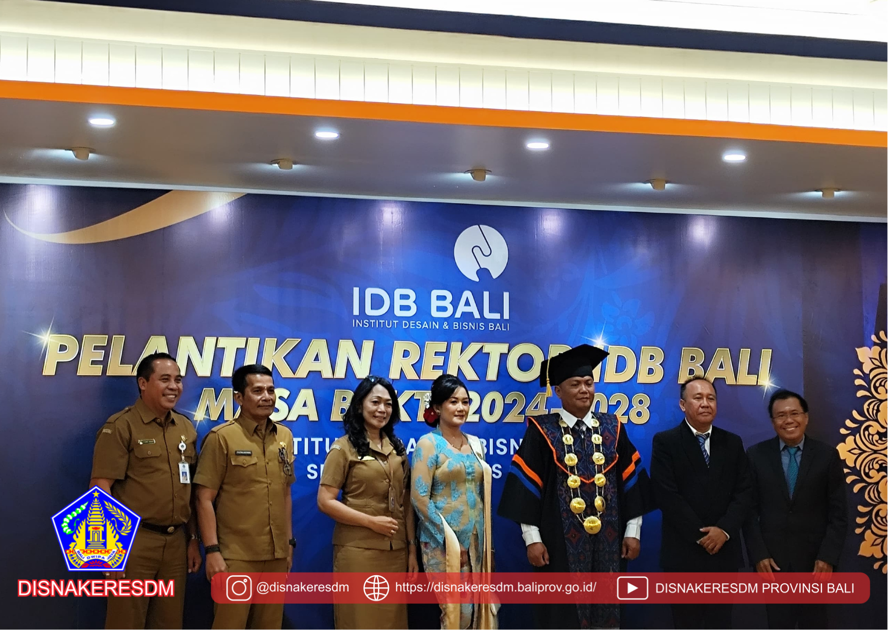 Acara Pelantikan Rektor IDB BALI ( Institut Desain Dan Bisnis Bali ) Masa Bakti 2024-2028