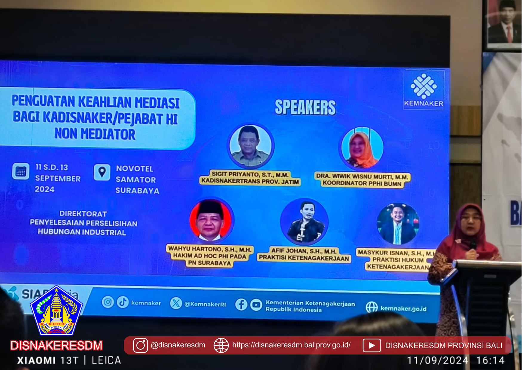 Kegiatan Penguatan Keahlian Mediasi Bagi Kadisnaker/Pejabat HI Non Mediator