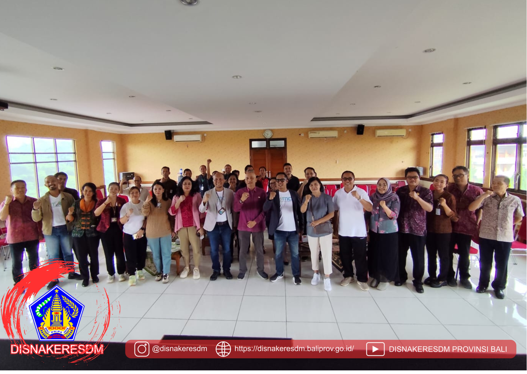 Penutupan Serangkaian Kegiatan Bulan K3 Yang Diselenggarakan Di Lingkungan Dinas Ketenagakerjaan Dan ESDM Provinsi Bali