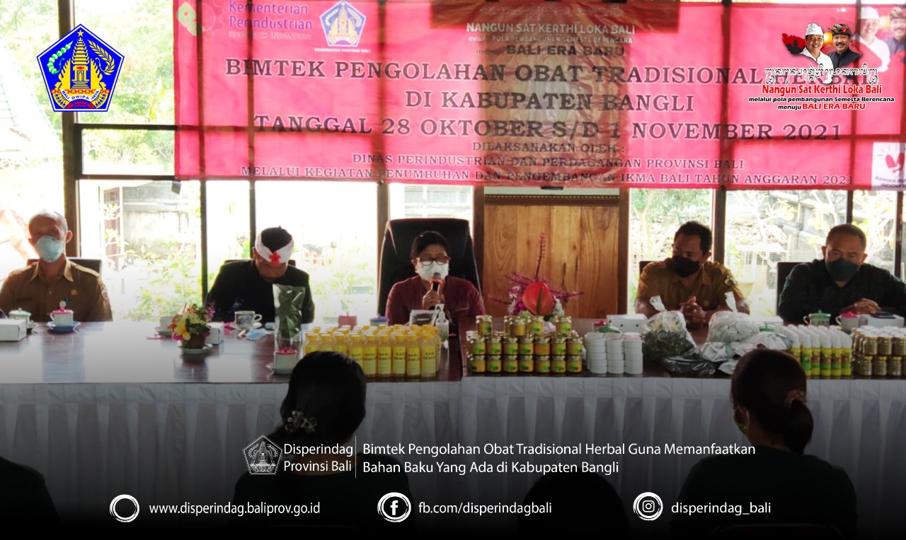 Pemprov Bali Gelar Bimtek Pengolahan Obat Tradisional Herbal Guna Memanfaatkan Bahan Baku Yang Ada di Kabupaten Bangli
