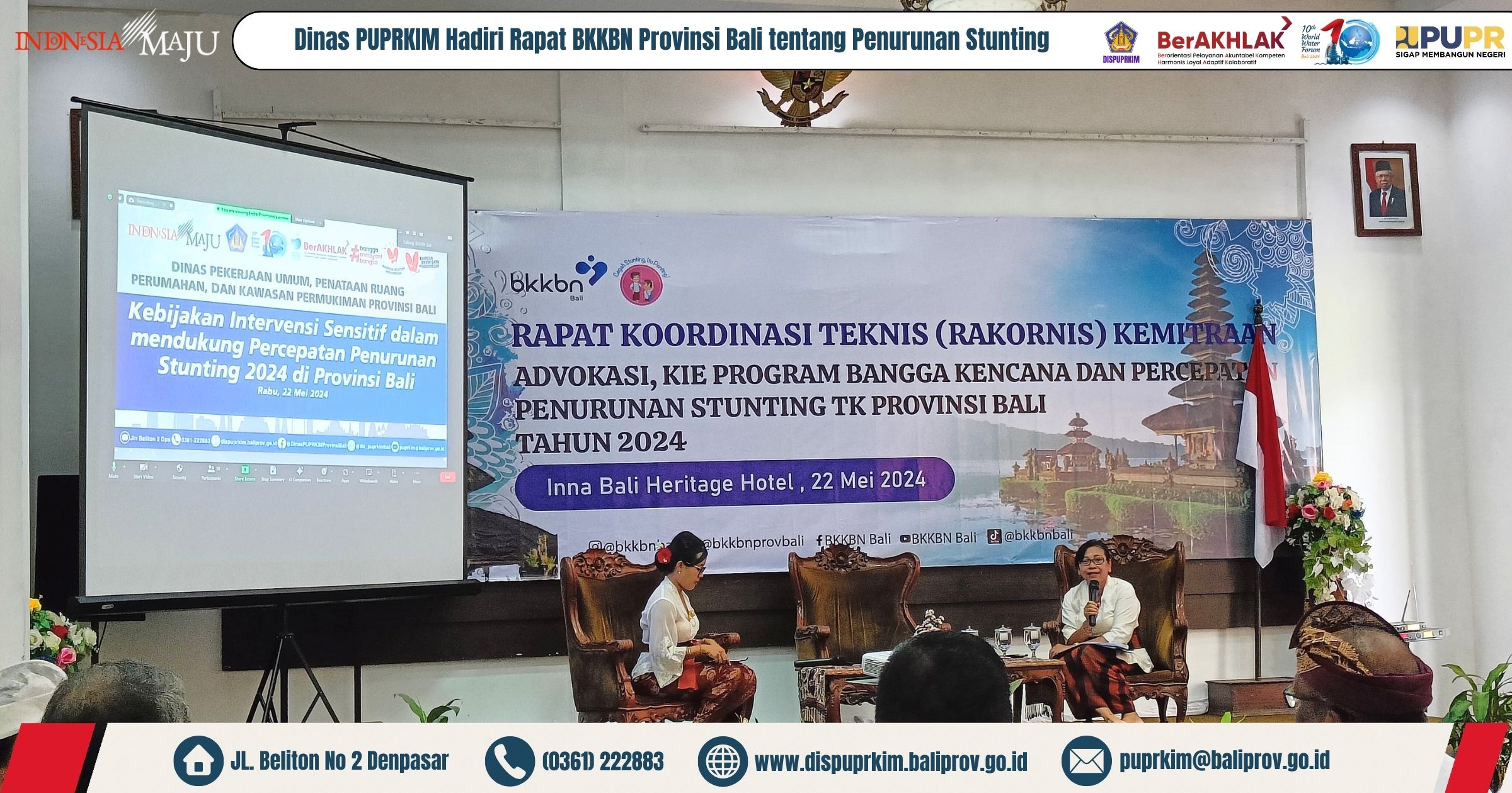 Dinas PUPRKIM Provinsi Bali sampaikan Kebijakan Intervensi Sensitif Penurunan Stunting dalam Acara BKKBN Provinsi Bali