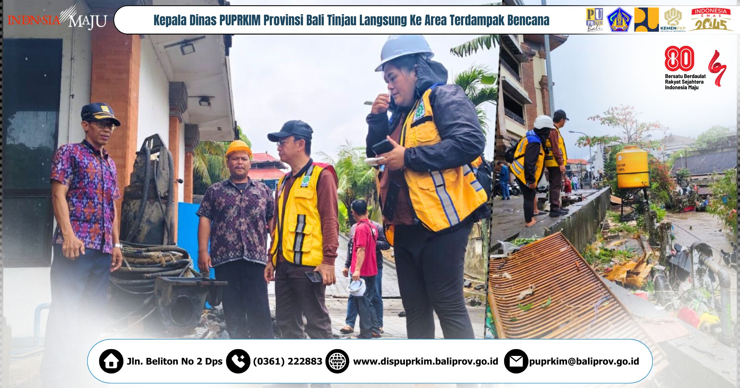 Kepala Dinas PUPRKIM Provinsi Bali Tinjau Langsung Titik Bencana Akibat Tingginya Intensitas Hujan di Bali