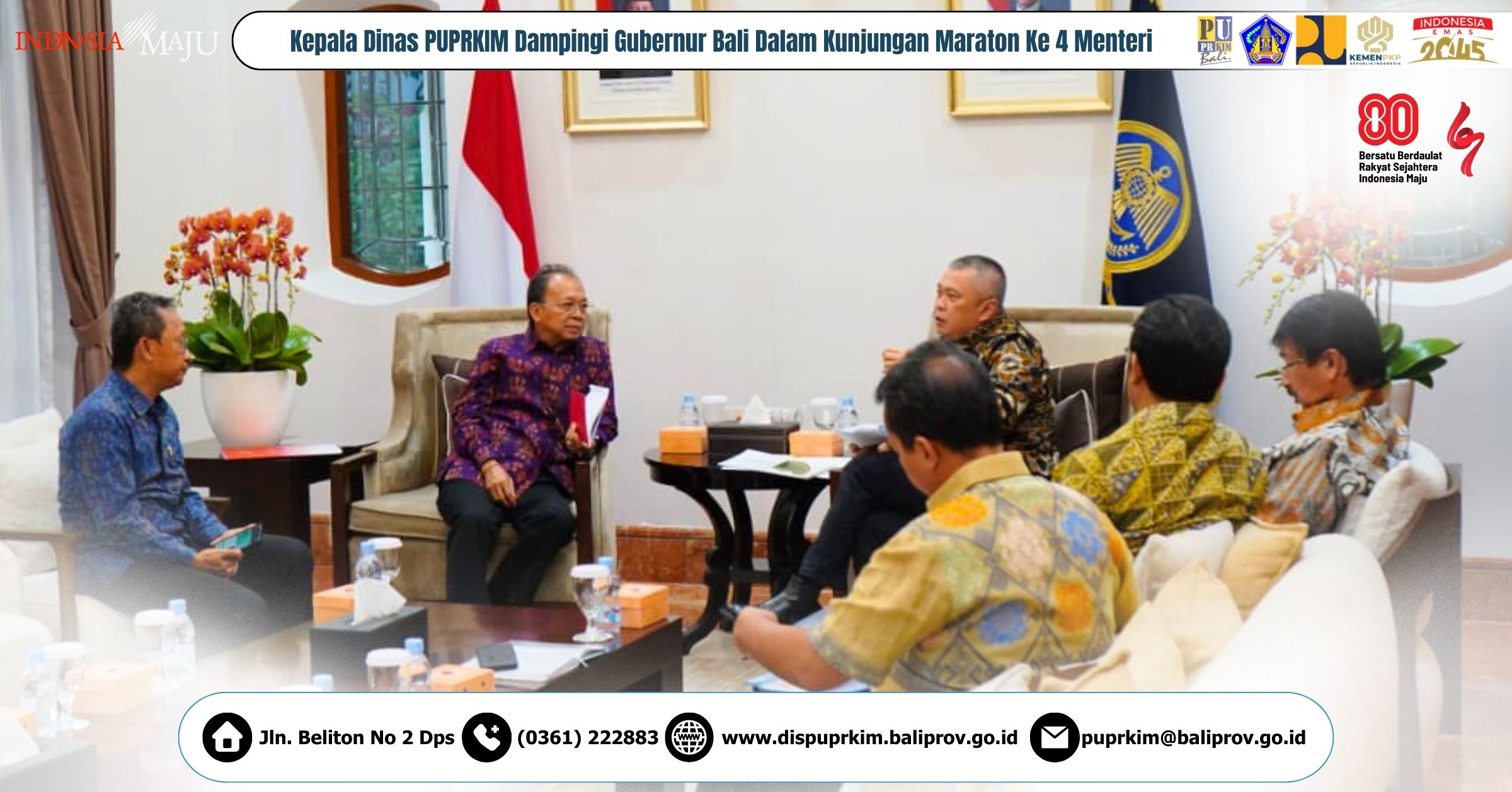Kepala Dinas PUPRKIM Provinsi Bali dampingi Gubernur Wayan Koster Paparkan Program Prioritas dalam Pertemuan Strategis dengan Empat Menteri