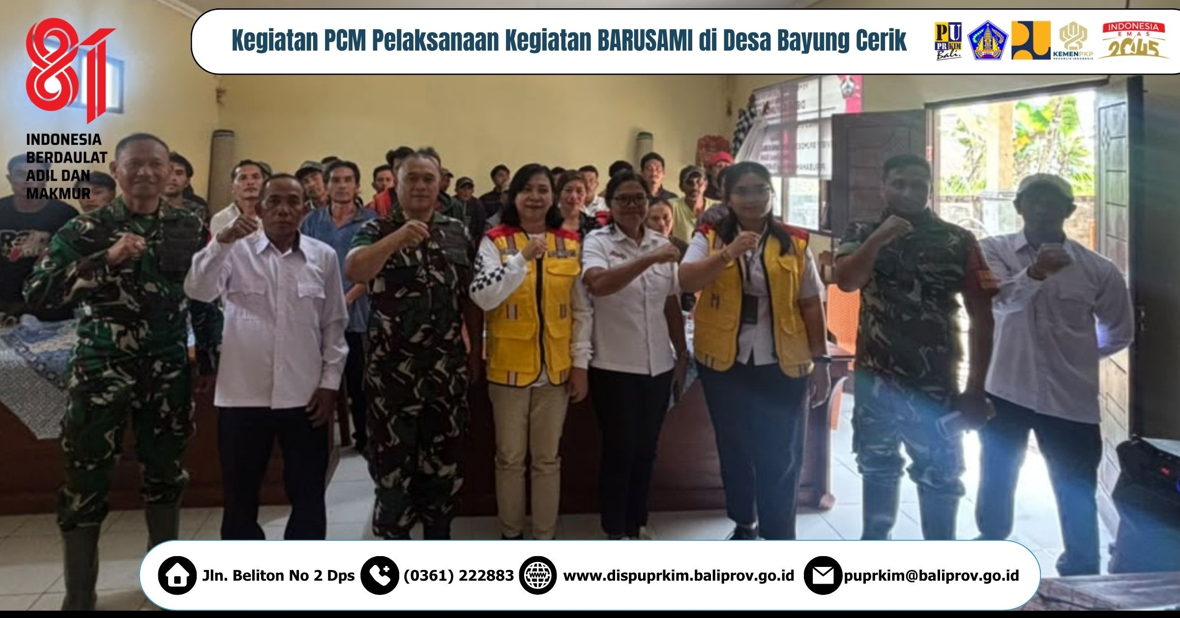 Perkuat Sinergi dan Tata Kelola Pembangunan, Pemprov Bali Gelar PCM Program BARUSAMI di Bangli