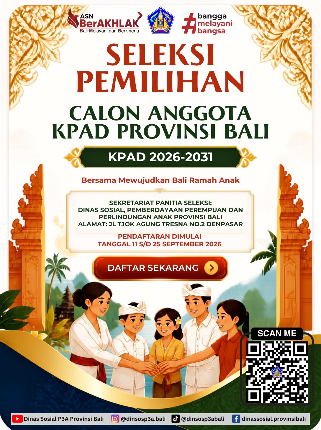 📢 PENGUMUMAN SELEKSI CALON ANGGOTA KPAD PROVINSI BALI