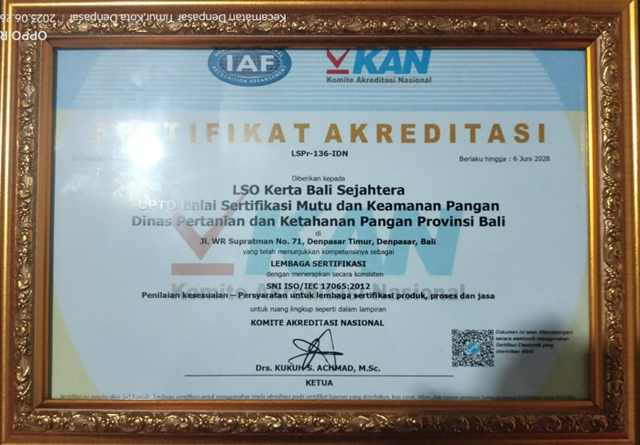 Lembaga Sertifikasi Organik (LSO) Kerta Bali Sejahtera “Jalan Tol” menuju Bali sebagai Pulau Organik (Bali Organik Island)