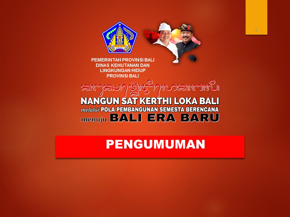 Pengumuman Nomor : 1015 Tahun 2020 Tentang Permohonan Izin Lingkungan Rencana Penataan Kawasan Suci Besakih Di Desa Besakih, Kecamatan Rendang Kabupaten Karangasem