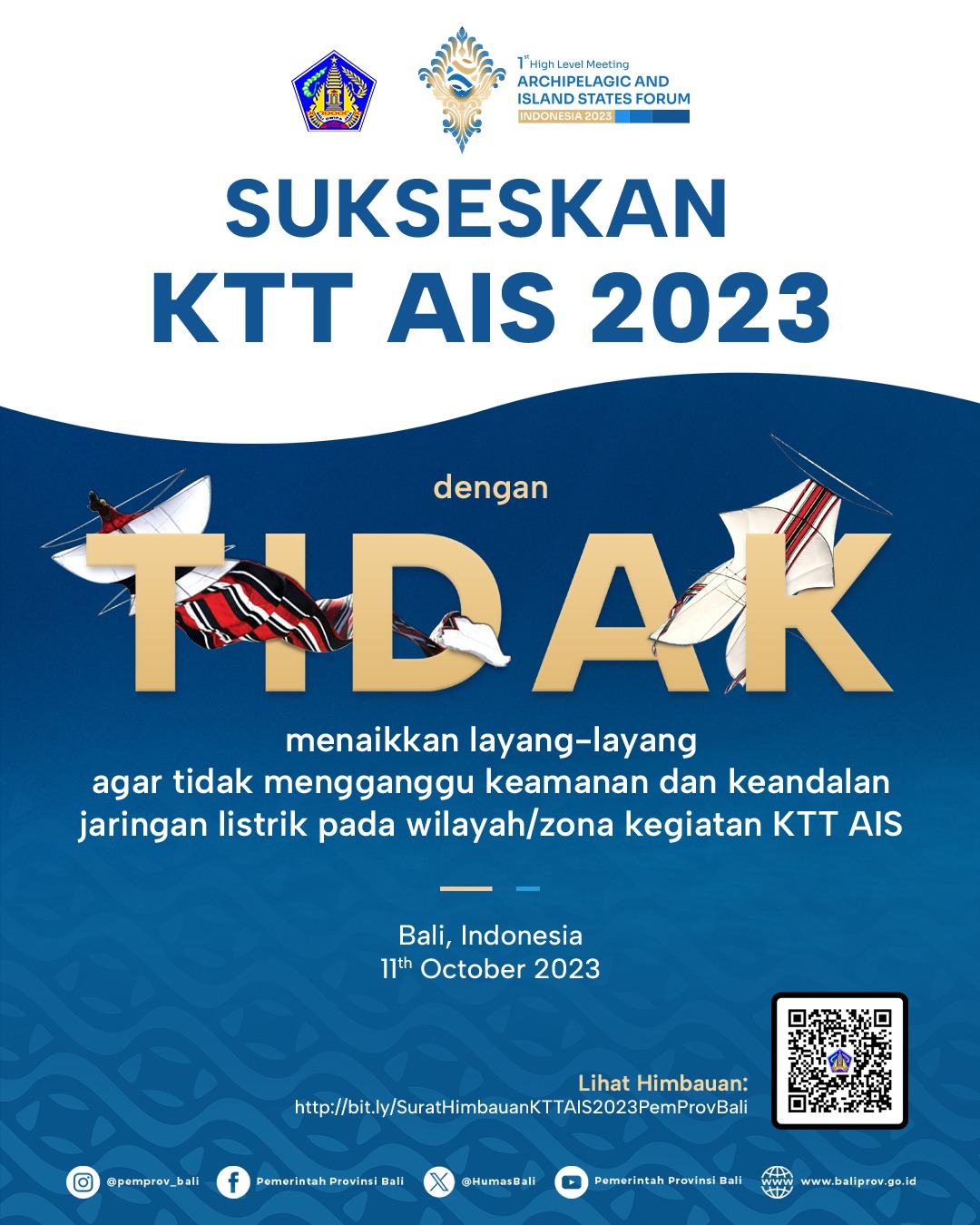 Himbauan Tidak Menaikkan Layang-Layang Selama KTT AIS 2023 Berlangsung
