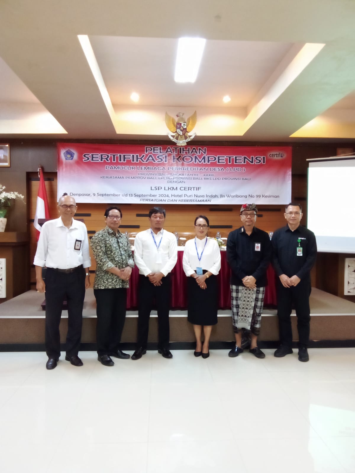 Pembukaan Pelatihan Sertifikasi Kompetensi Pamucuk LPD Angkatan XXXIII