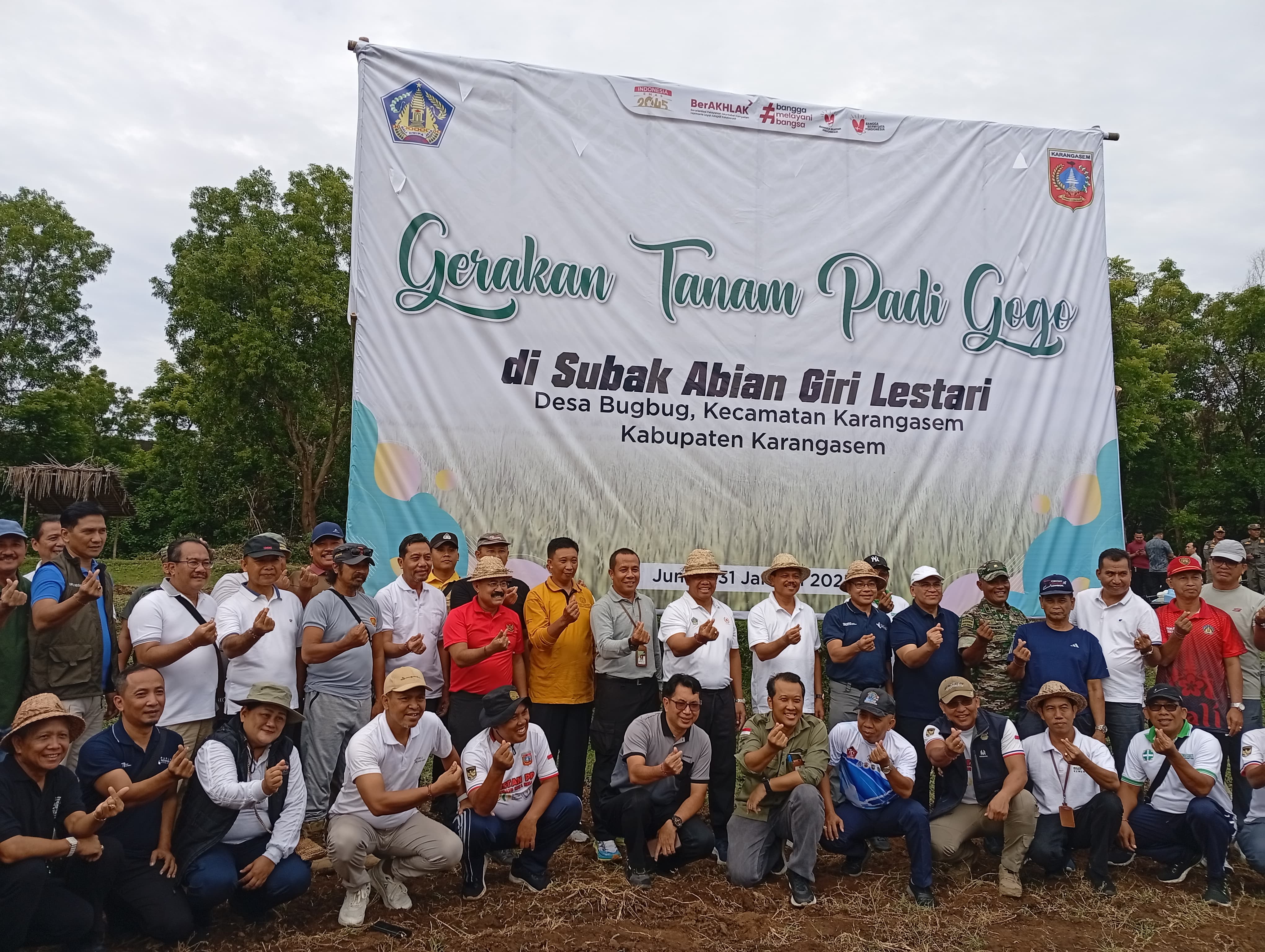 Gerakan Bersama Penanaman Padi Gogo di Subak Abian Giri Lestari