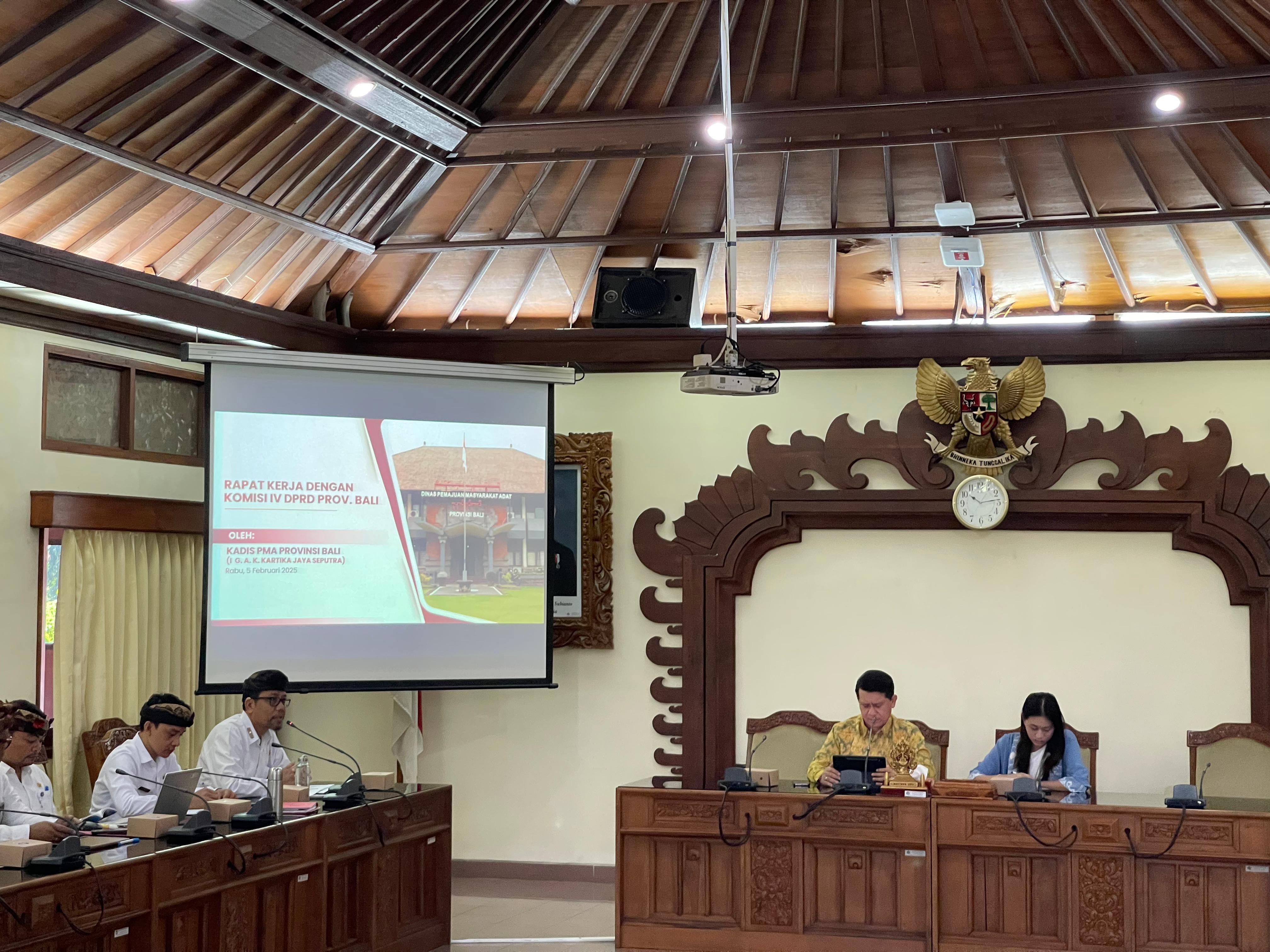 Rapat Pembahasan Program Kerja dan Membangun Sinergi Bersama Mitra Kerja Komisi IV DPRD Provinsi Bali