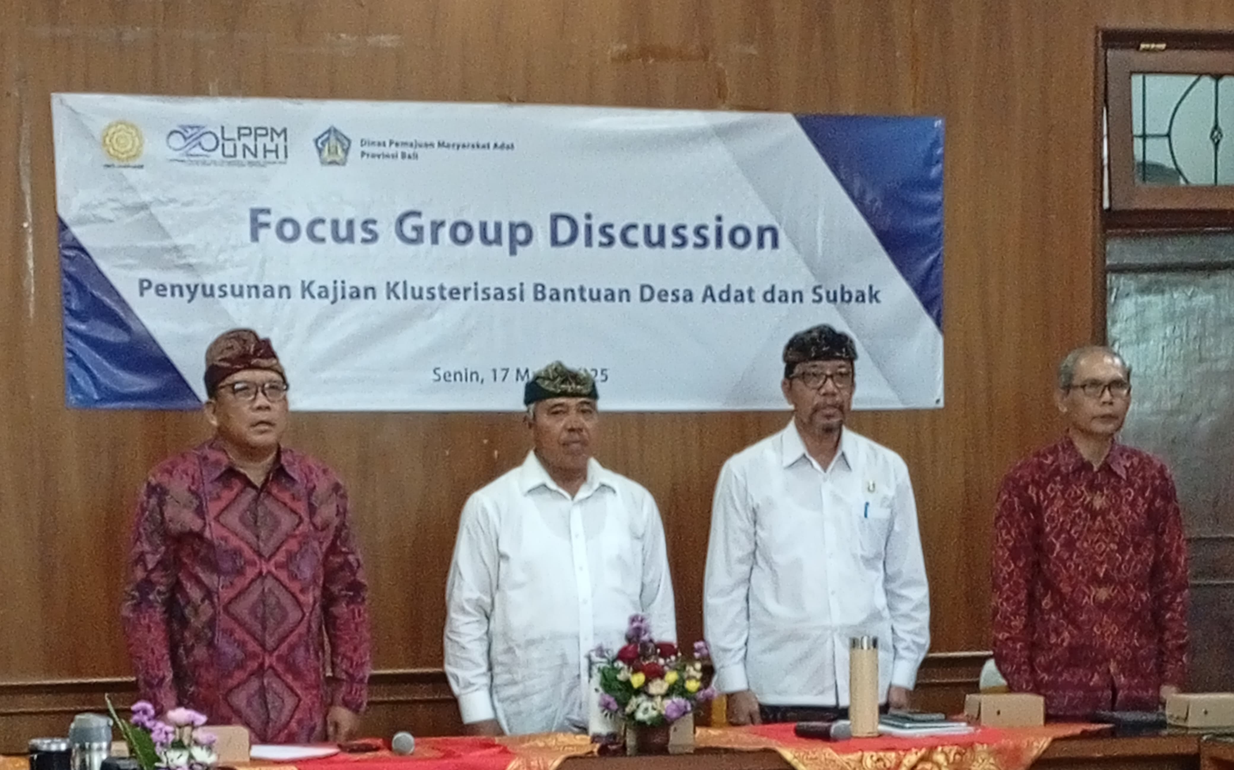 FGD Penyusunan Kajian Klusterisasi Bantuan Desa Adat dan Subak
