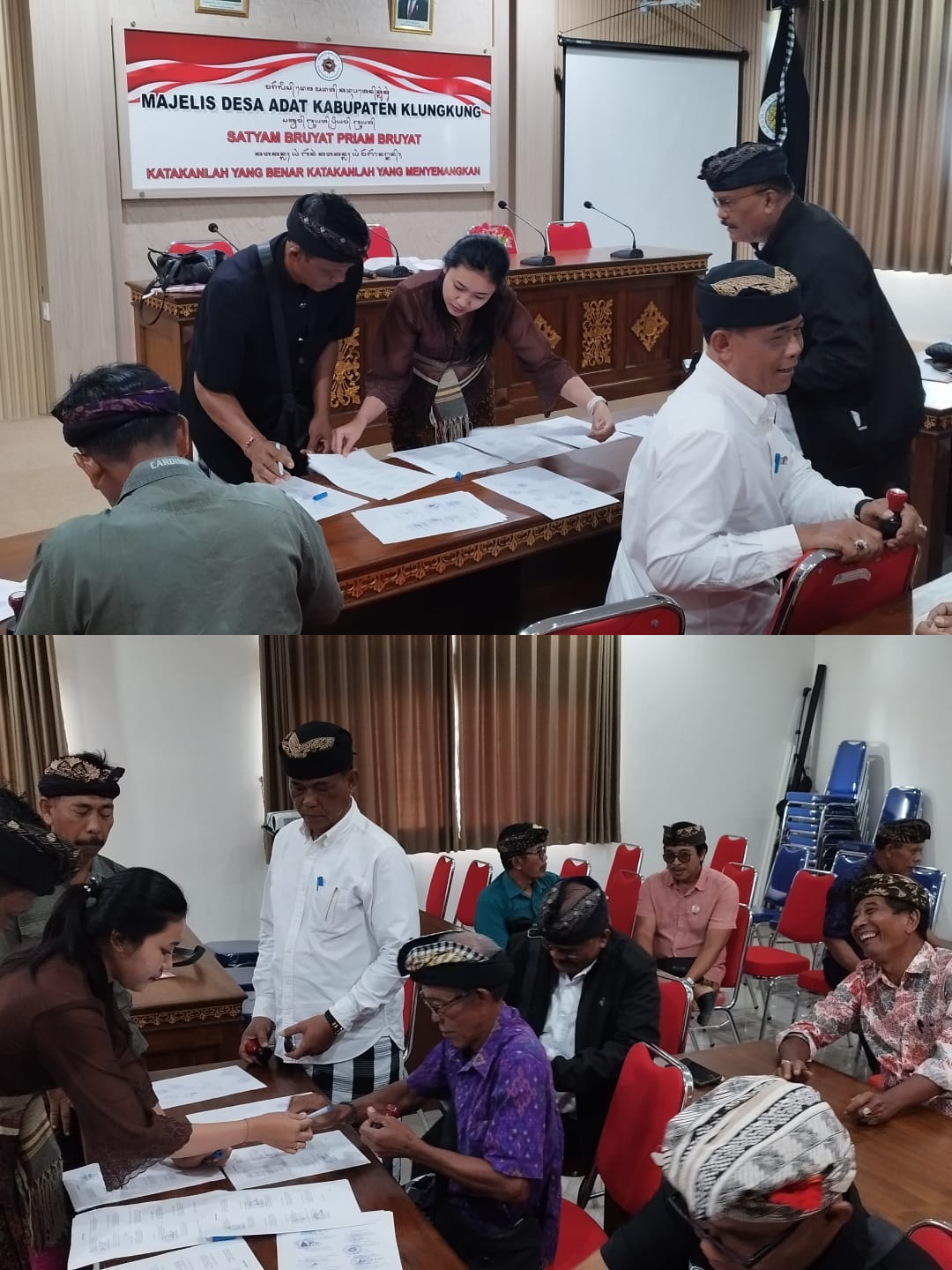 Penandatanganan NPHD Dana Hibah Desa Adat TA 2026 di Kabupaten Klungkung