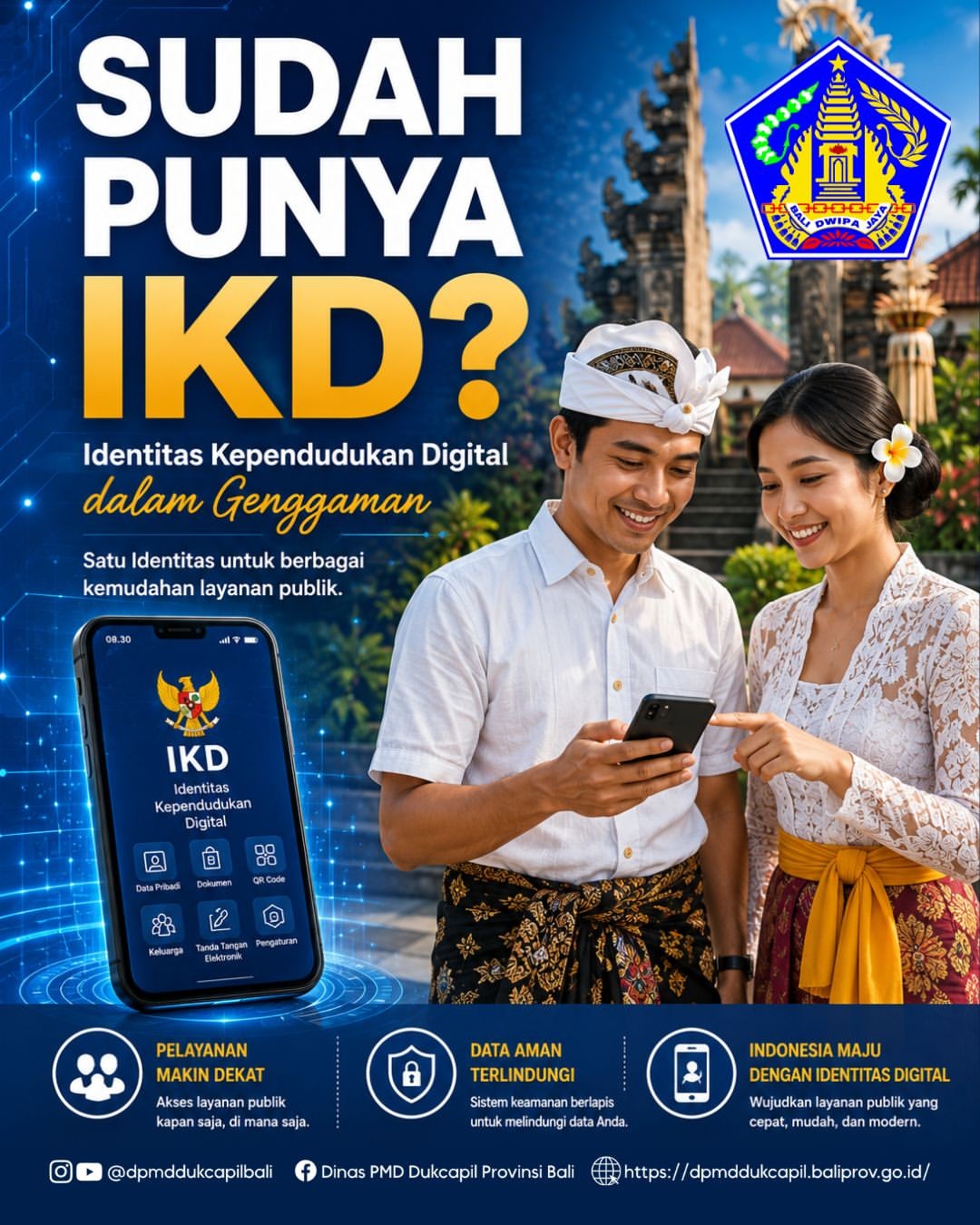 KTP tidak lagi hanya ada di dompet, kini juga bisa ada dalam genggaman. 📱Melalui Identitas Kepe