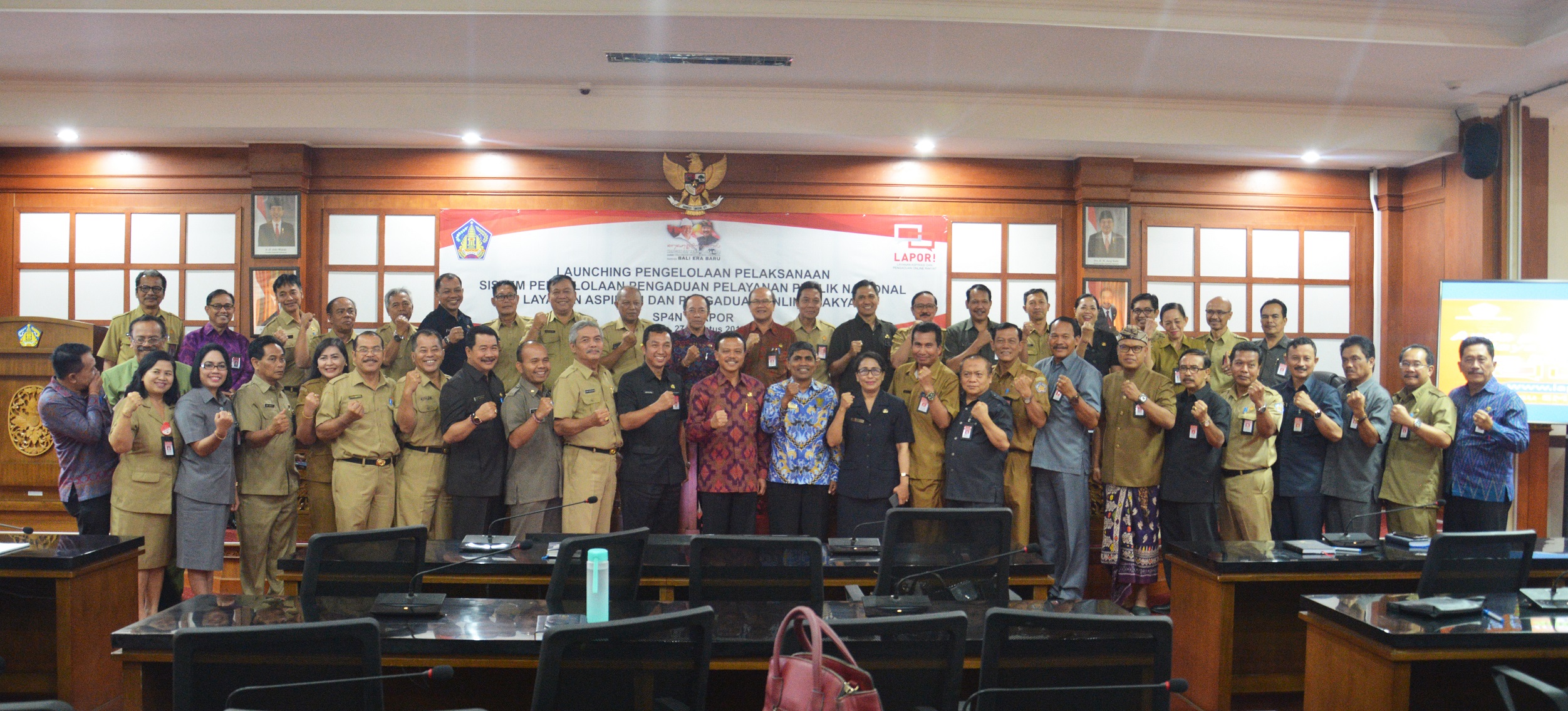 Launching Pengelolaan Pelaksanaan Sistem Pengelolaan Pengaduan Pelayanan Publik Nasional Layanan Aspirasi dan Pengaduan Online Rakyat (SP4N - LAPOR).