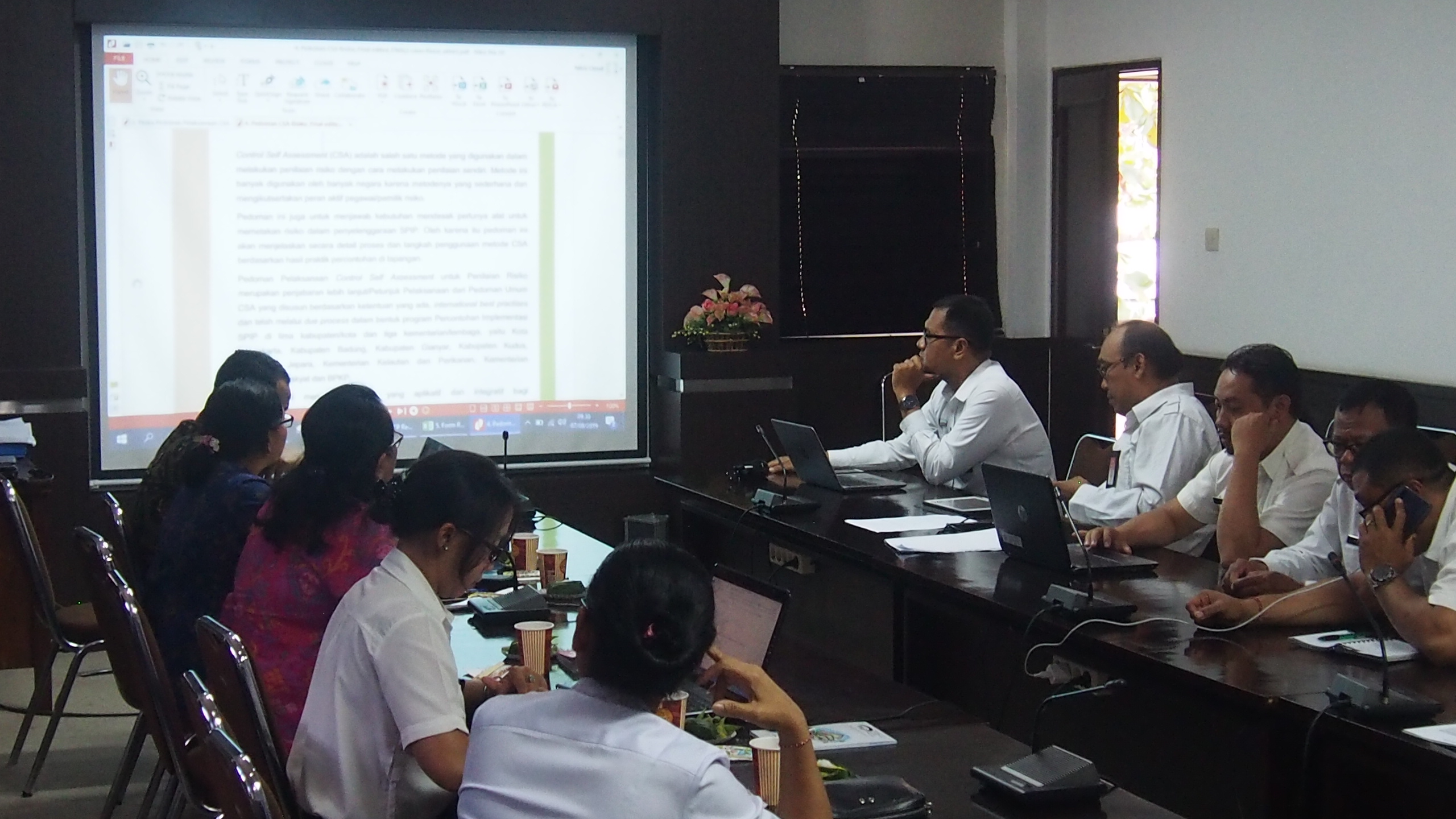Rapat Lanjutan Penilaian Maturitas SPIP Berbasis Teknologi Informasi.