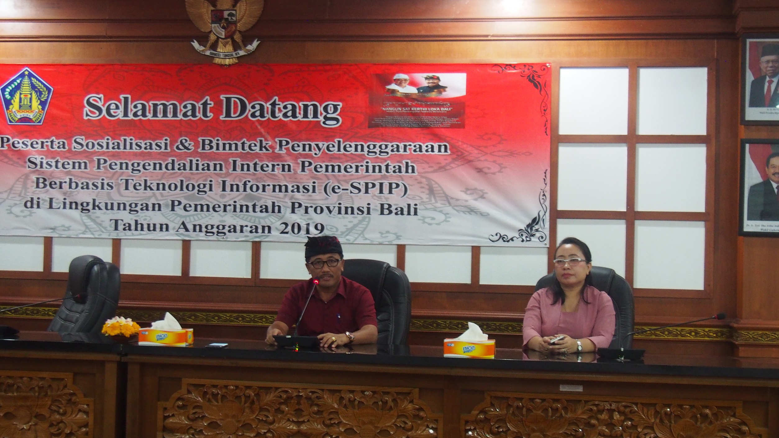 Penutupan Acara Sosialisasi dan Bimtek Penyelenggaraan Sistem Pengendalian Intern Pemerintah Berbasis Teknologi Informasi (e-SPIP) di Lingkungan Pemerintah Provinsi Bali Tahun Anggaran 2019