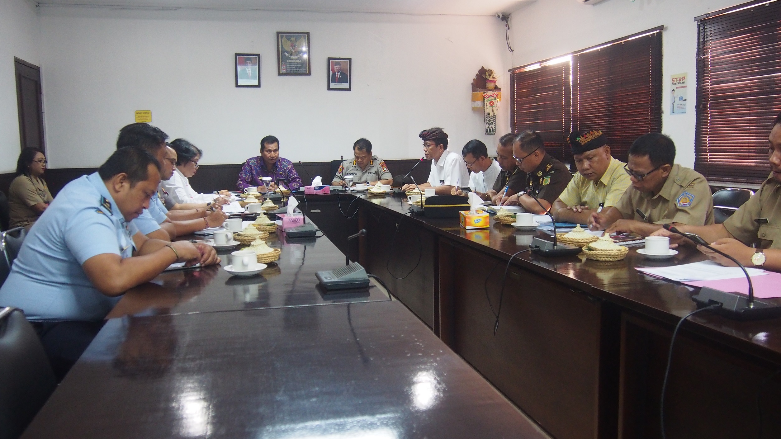 Persiapan pelaksanaan kegiatan sosialisasi Saber Pungli ke Kab/Kota se-Bali.
