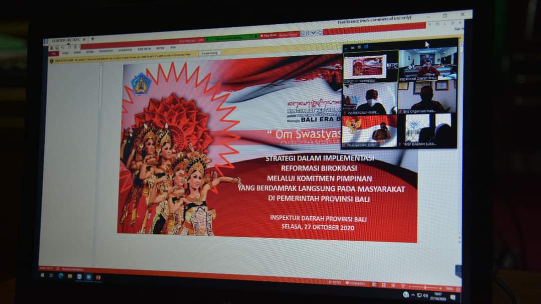 Forum Koordinasi dan Sinkronisasi (FKS) secara virtual.