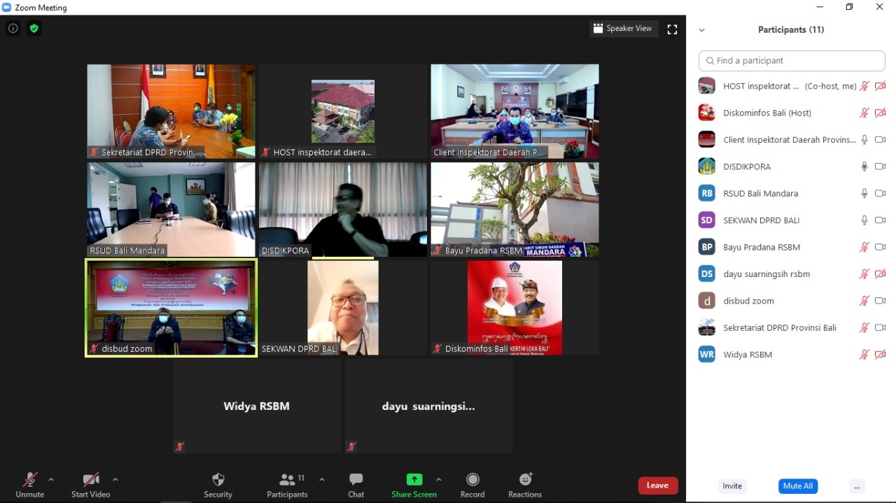 Entry Meeting Audit Kinerja Secara Daring