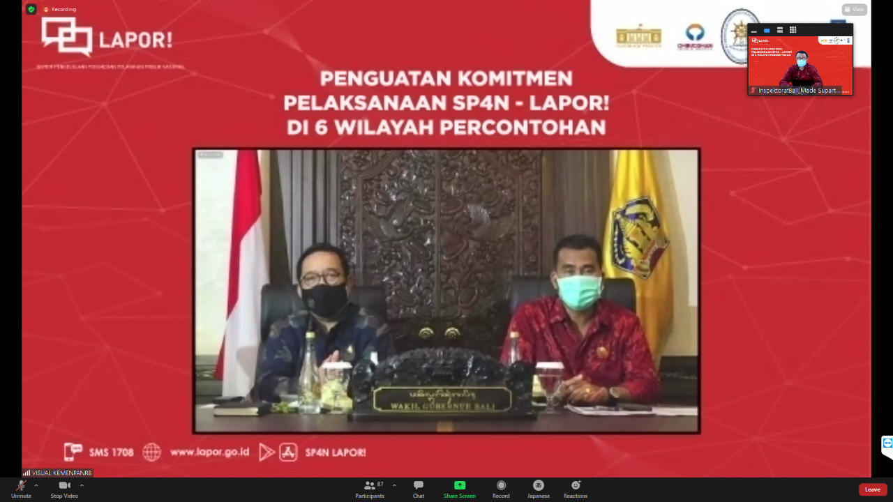 Penguatan Komitmen Pelaksanaan SP4N-LAPOR! di 6 Wilayah Percontohan